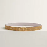 Maillon Torsade belt buckle & Bandana leather strap 24 mm - Image 2